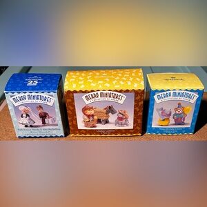 3-Sets Merry Miniatures Windy and Alex, cowboy Cameron, happy birthday clowns.